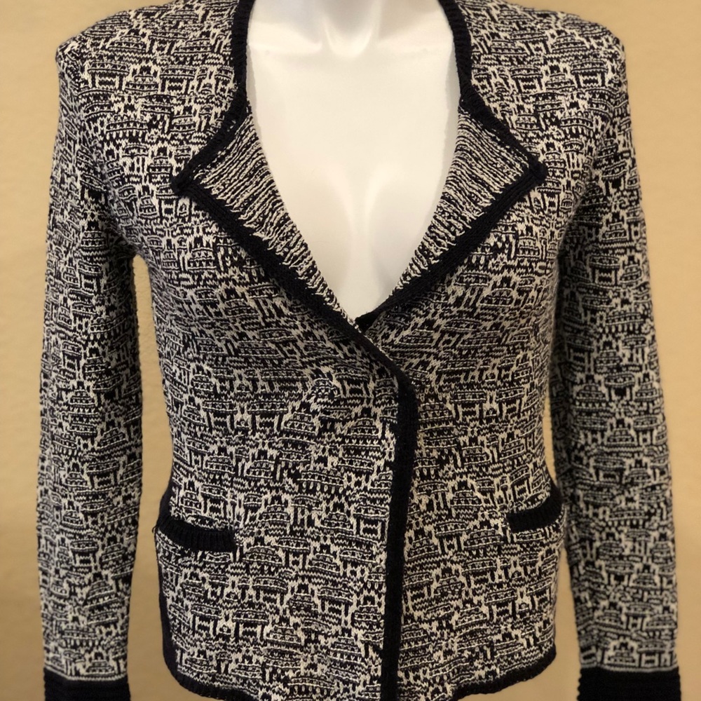 Nic+Zoe ❤️Black& White Knit jacket